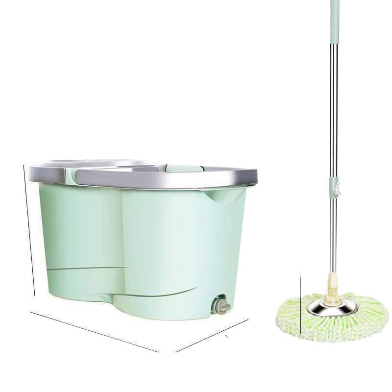 Rotating mop for floor cleaning, household dehydrating mop bucket for spin-drying, one-piece mop with self-wring water, no need for hand washing, mop clean Item Picture