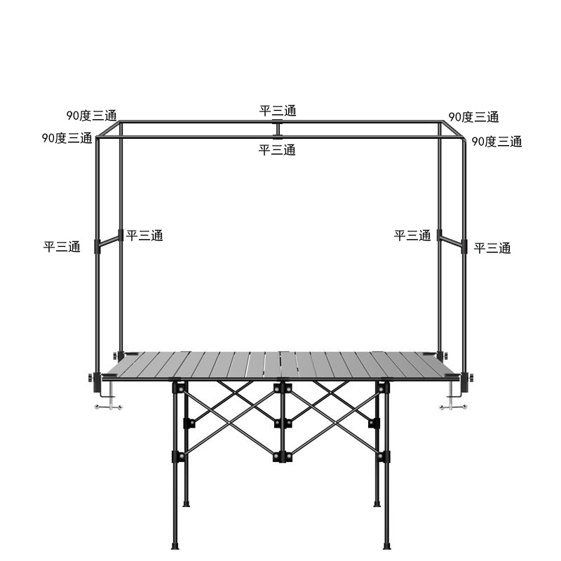 Camping vehicle roof sunshade, stall vehicle height sunshade, portable trolley, small cart, stall sunshade Item Picture