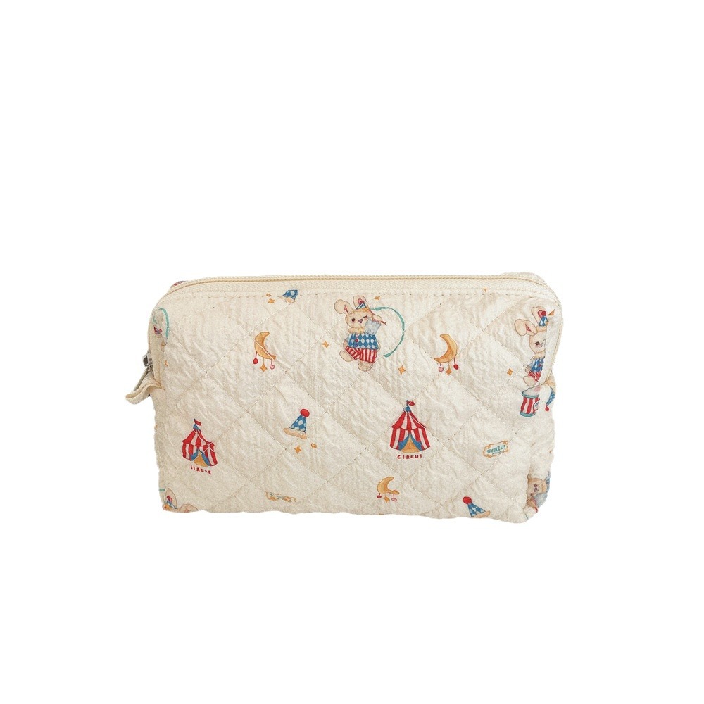 31291 Fresh large-capacity Cosmetics Storage Bag, student storage zipper stationery pen case, Portable Toiletry bag Item Picture