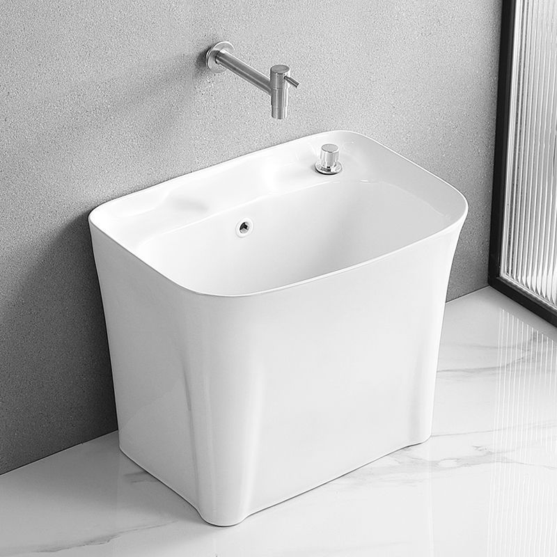 Ceramic colored mop sink, 2025 new model household balcony mop sink, floor-standing bathroom mop basin, outdoor Item Picture
