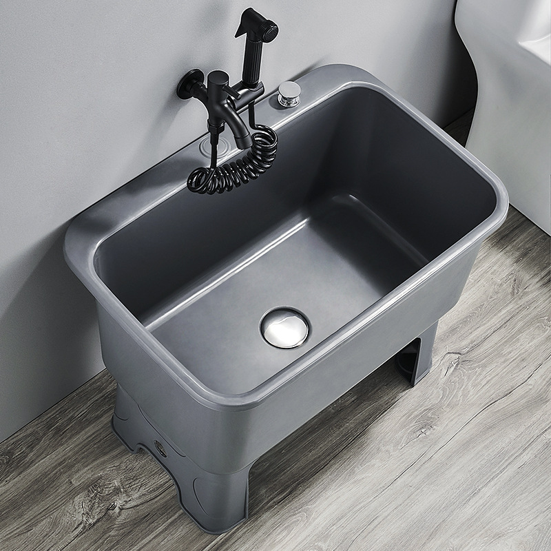 Mop sink, household balcony mop sink, bathroom mobile mop sink, floor sink, floor basin, outdoor sink full figure