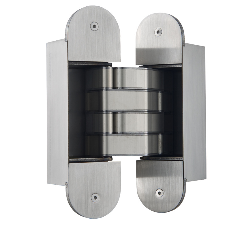 Stainless steel invisible door, heavy-duty concealed door, three-dimensional adjustable concealed hinge, cross hinge, folding wooden door hinge Application Scenario