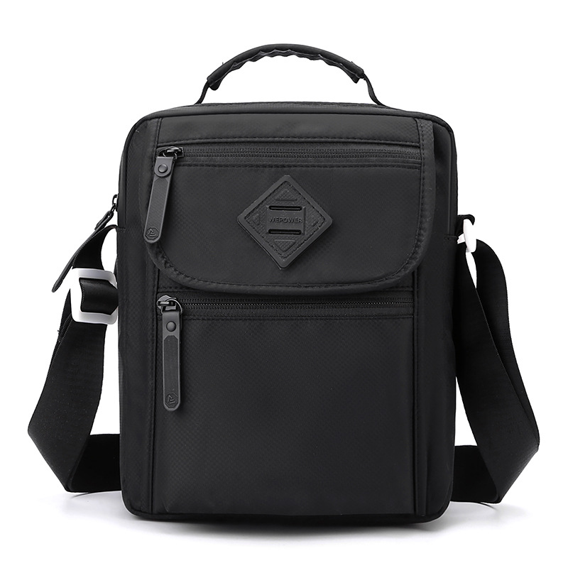 A new large-capacity casual shoulder bag for men, made of nylon fabric, and a small square hand-held bag for men Item Picture