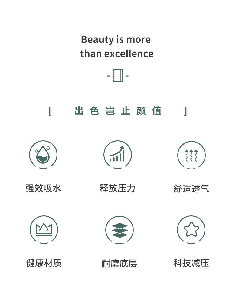 简约纯色毛绒地垫 浴室门口防滑地垫 纯色仿羊绒地垫 经典脚丫标浴室垫 吸水防滑浴室地垫详情2