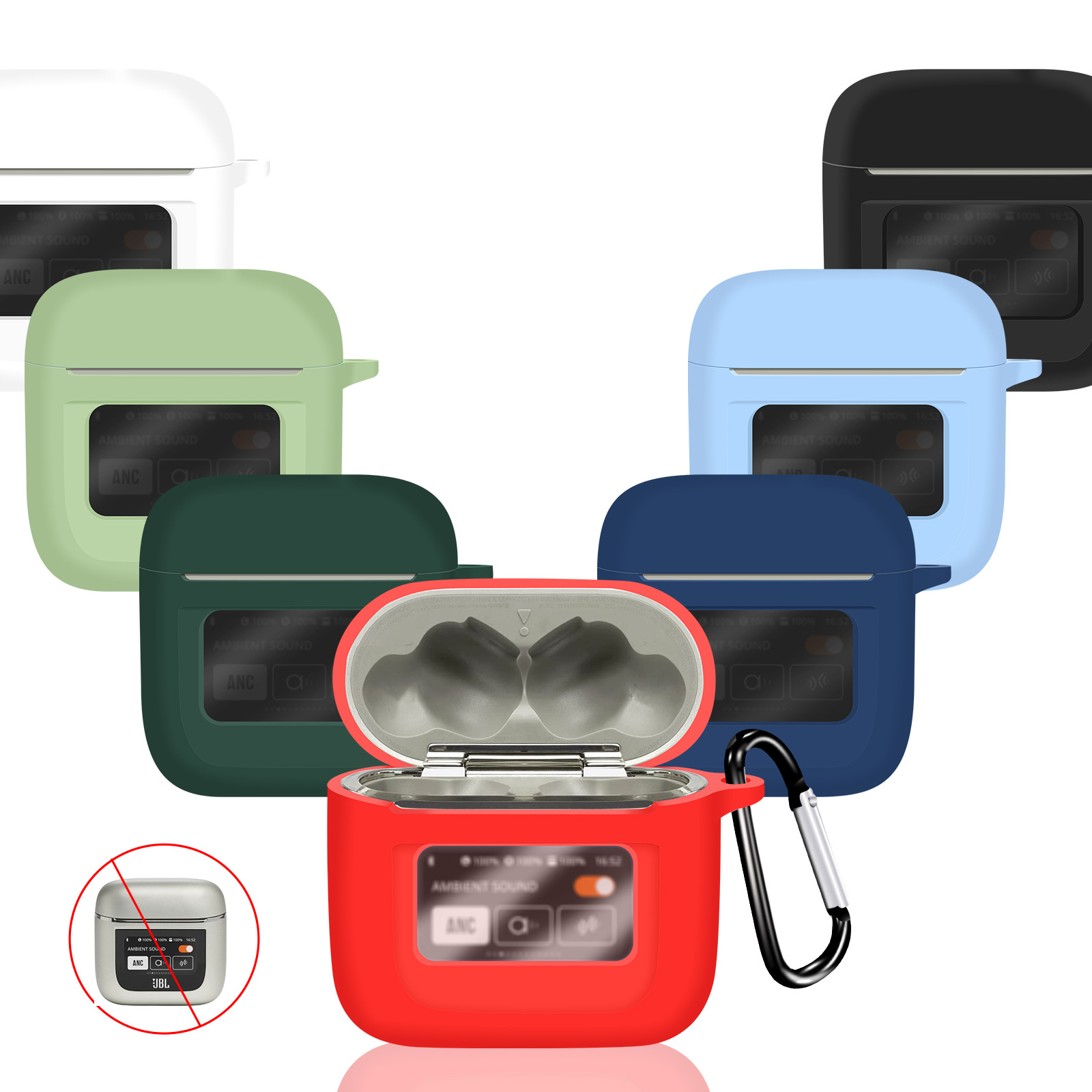 Suitable for JBL Tour Pro2 earphone case, silicone Bluetooth earphone shell, shockproof and dustproof charging case storage Item Picture