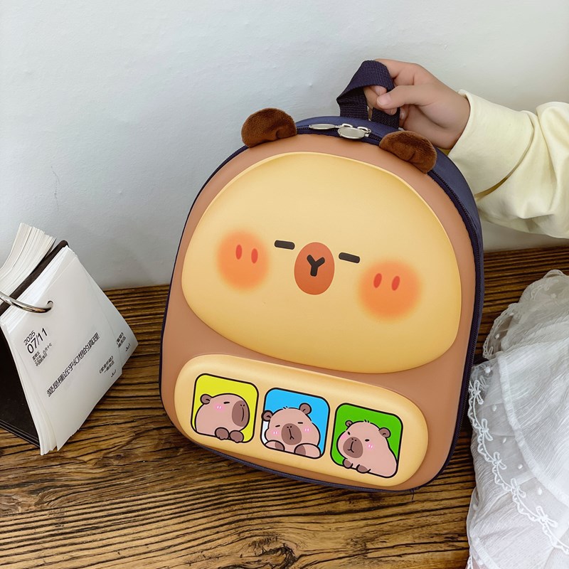The manufacturer of the 2024 new cartoon cute children's backrest printed hand-held backpack for primary school students full figure