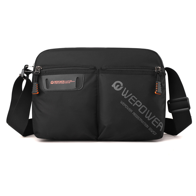 WEPOWER's new casual men's single-shoulder crossbody bag, large-capacity bag, men's bag, trendy canvas single-shoulder bag Item Picture