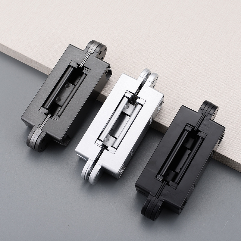 The manufacturer wholesals three-dimensional adjustable hinges, cross-border thickened zinc alloy adjustable invisible door hinges with an inner and outer opening of 180 degrees Specification drawing