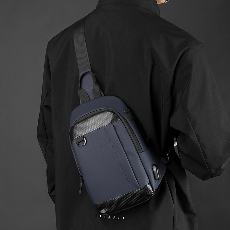 WEPOWER's new men's chest bag, crossbody bag, casual single-shoulder bag, crossbody backpack, multi-functional waterproof cycling backpack Specification drawing