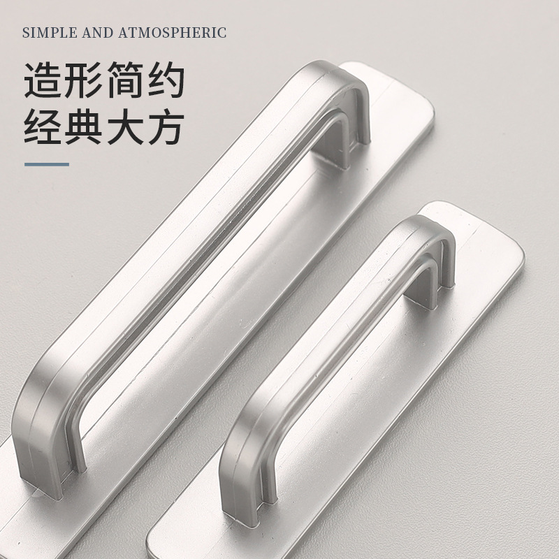 Door and window handles without drilling holes, sliding door handles, wardrobe drawers, cabinet doors, glass door handles, simple exposed handles details Picture