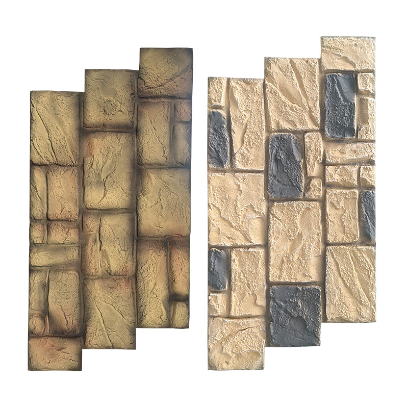 pu stone skin manufacturer: Sea reef artificial stone skin, city wall stone, castle stone, lightweight pebble, turtle pattern exterior wall background board Item Picture
