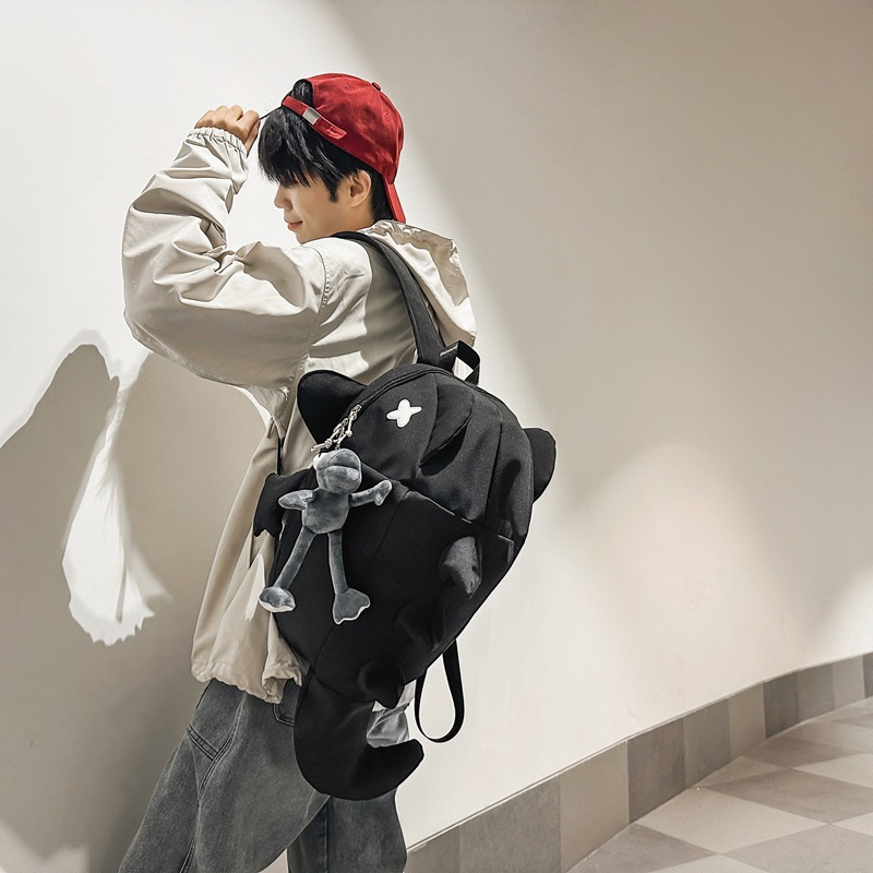 The Shark backpack is a versatile Japanese backpack for women, a college student backpack for travel, and a quirky and trendy backpack for men and couples details Picture