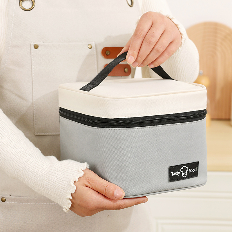 Runhui Bags Dopamine Small Square Meal Bags, Fashionable bento Bags, Outdoor picnic Bags, Office Workers' insulated bags with meals Specification drawing