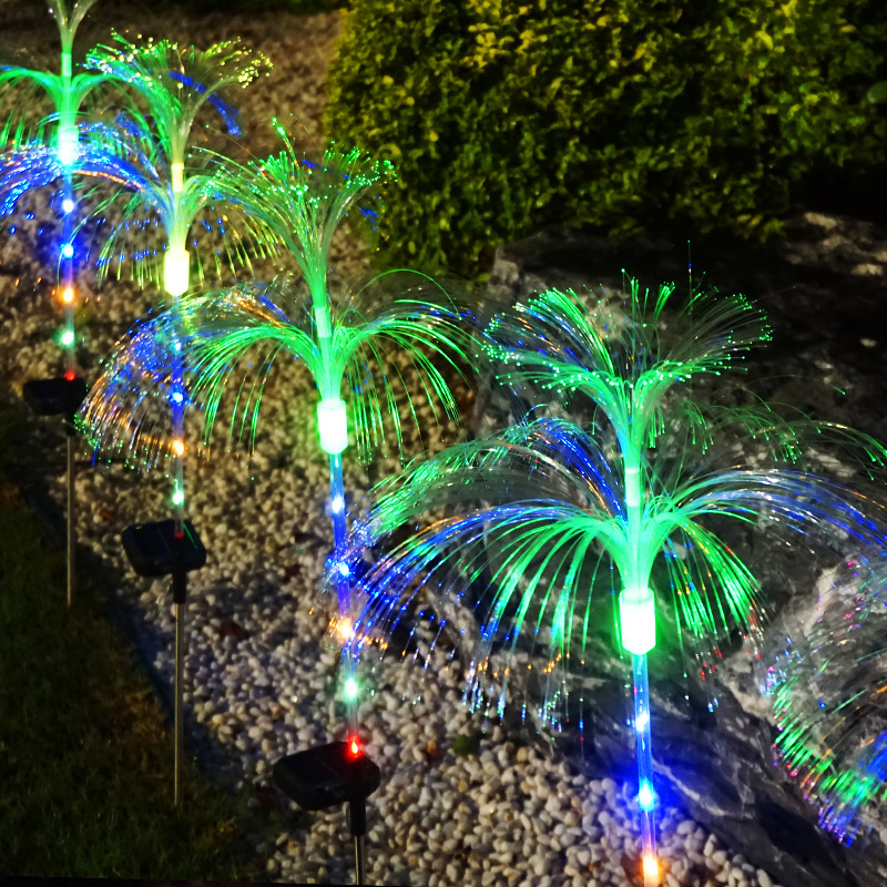 Direct sales from the original manufacturer of the new solar jellyfish lamp, seven-color led fiber optic outdoor garden solar lawn lamp Application Scenario