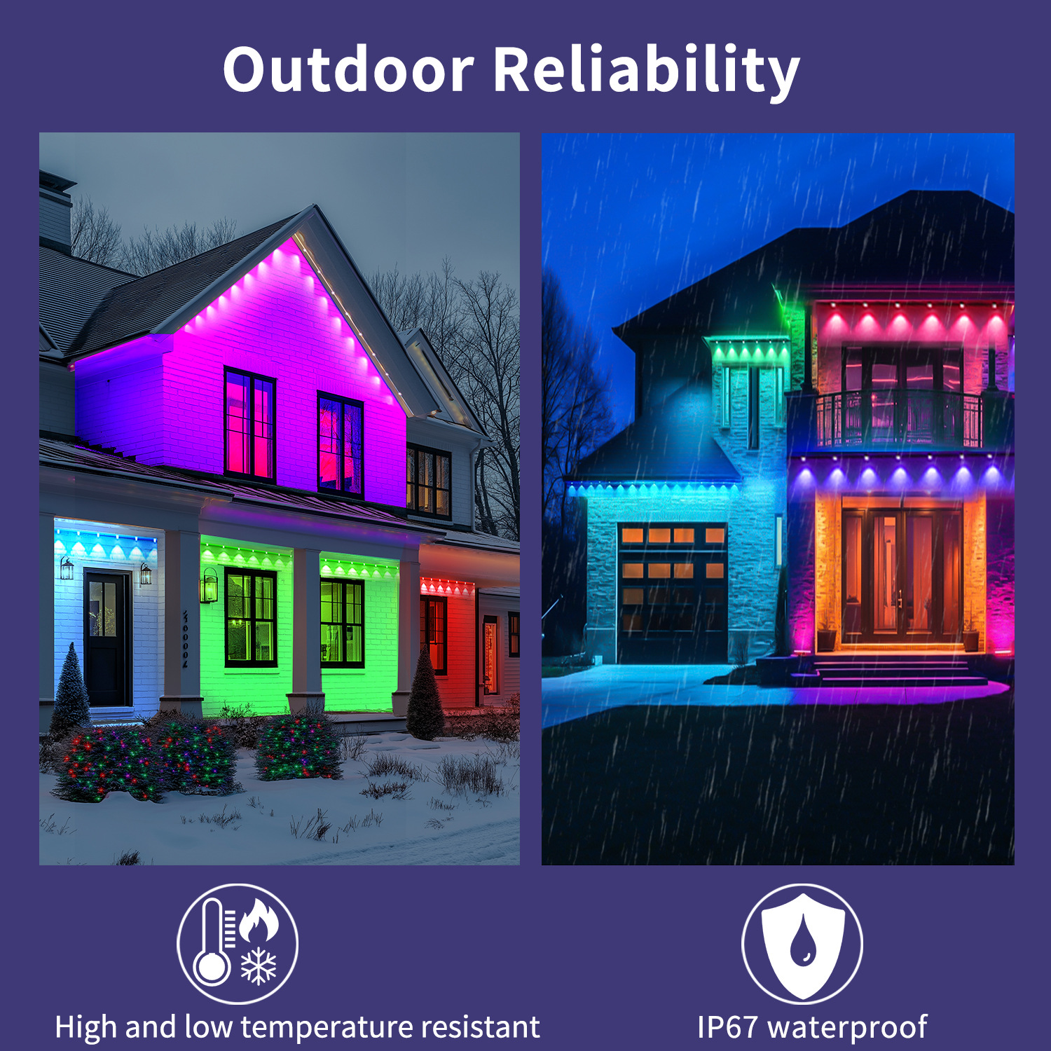 Cross-border iridescence LED eave light, smart waterproof outdoor courtyard light, festival atmosphere decorative light, and can be set at a fixed time Application Scenario