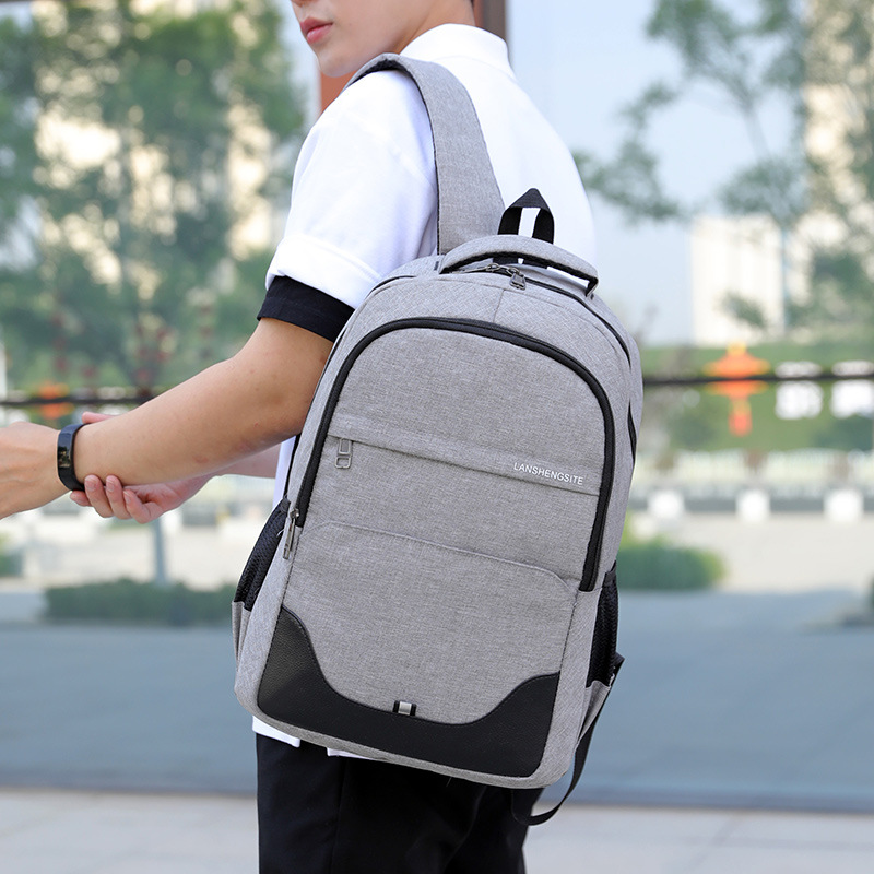 The new Oxford cloth computer backpack is a simple, trendy and fashionable Korean student backpack for computer travel Specification drawing