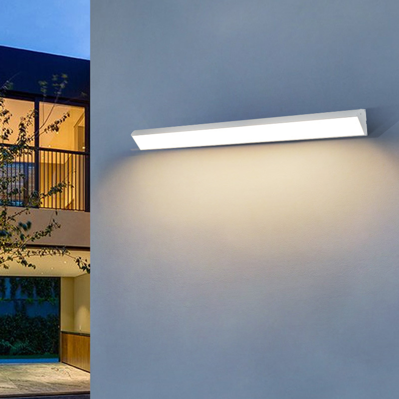 Outdoor wall lamps, waterproof, villa courtyard wall lamps, simple long strips, outdoor super bright, terrace sun, door front lights details Picture