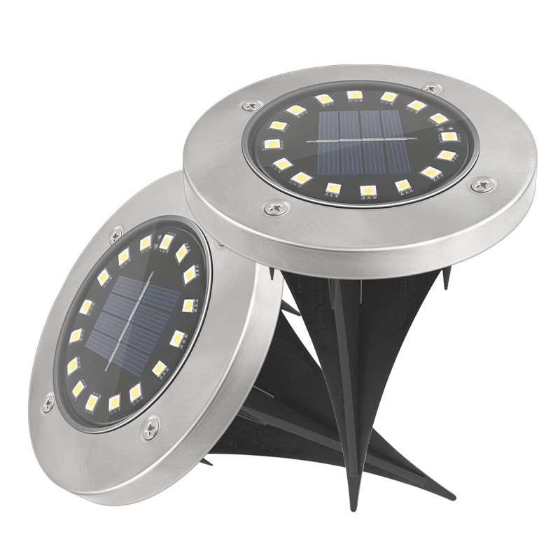 Solar lamps, outdoor LED lawn insert lamps, ground burial lamps, decorative garden, villa, courtyard waterproof and buried combination Item Picture