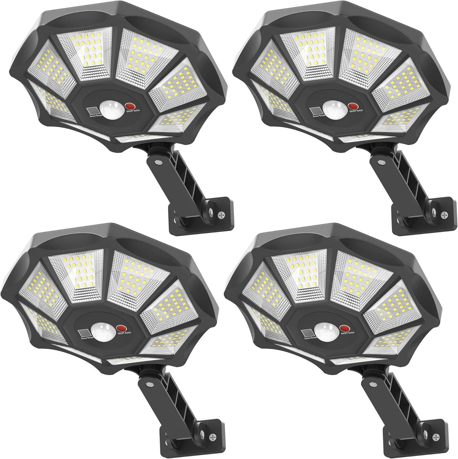 Cross-border solar street lamps, courtyard integrated human body sensor lamps, LED outdoor wall lamps, waterproof open-air road lamps details Picture
