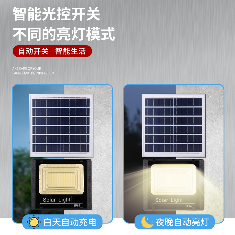 Warm light treasure basin solar floodlight, home villa garden lighting, waterproof courtyard lamp, outdoor solar lamp details Picture
