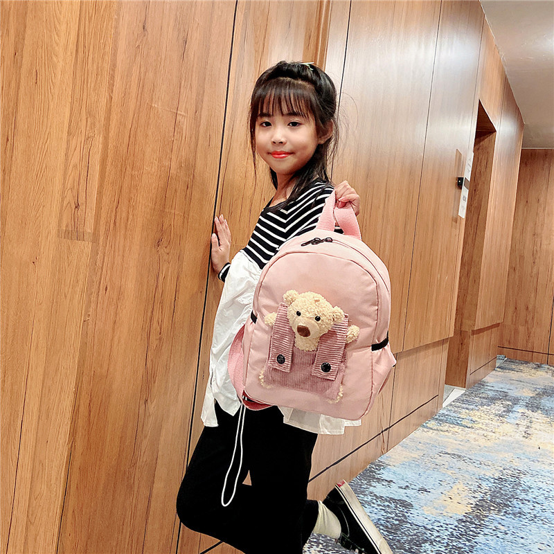 Wholesale of 2021 Autumn and winter new children's backpacks, kindergarten school bags, cartoon bear boys' and girls' backpacks details Picture