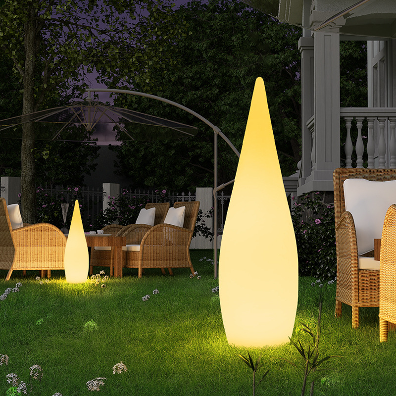 Outdoor floor lamps, water drop lamps, waterproof lawn lamps, villa courtyard garden terrace atmosphere lamps, landscape courtyard decoration Application Scenario