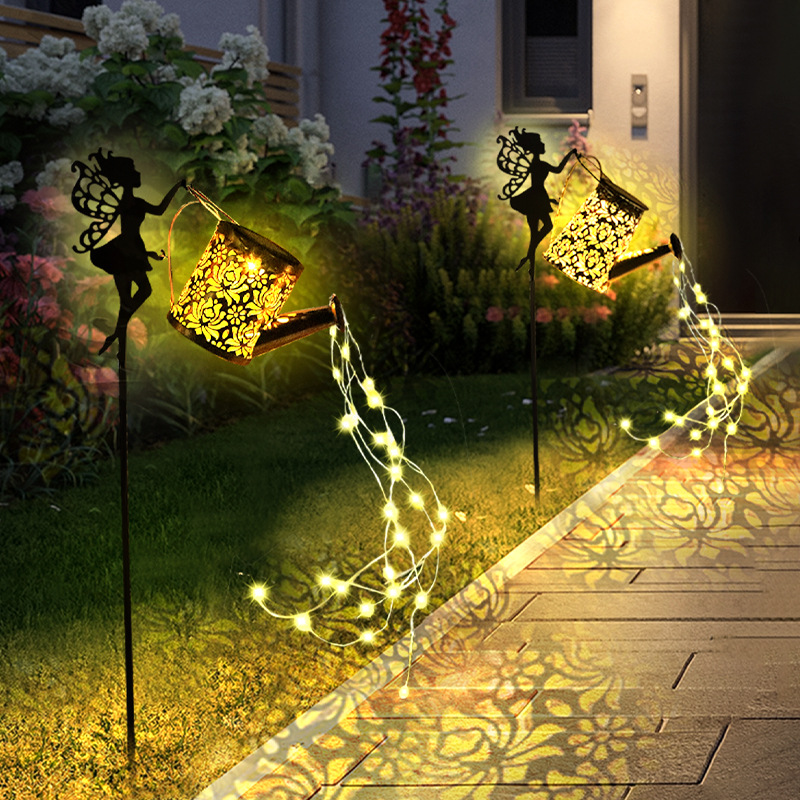 The new e-commerce product, Fairy Land plug-in solar water bottle light, with flowing water flashing, small water bottle and lawn light for decorative lighting full figure