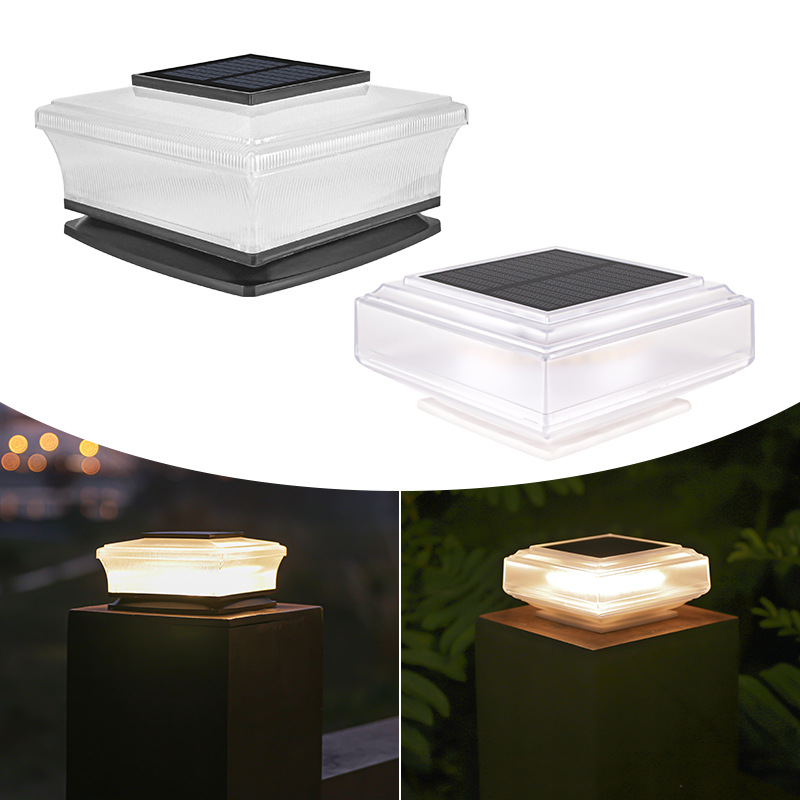 Solar column head lights, villa door column lights, outdoor waterproof courtyard lights, fence column lights, courtyard gate column lights full figure