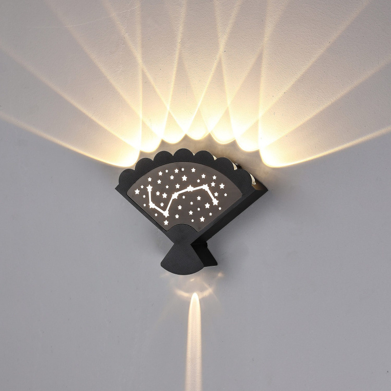 LED simple and modern wall lamps, geometric shape courtyard line lamps, beautiful symbol marking background decoration letter lamps Item Picture