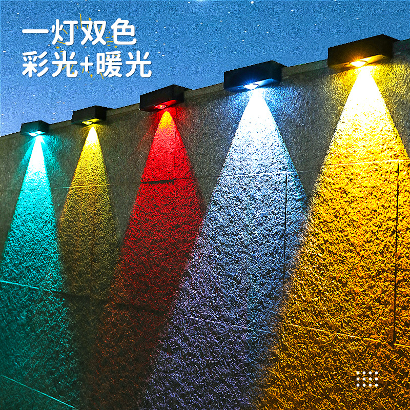 New ultra-bright solar wall lamps, outdoor garden and yard wall lamps, home courtyard atmosphere lamps, and wall-washing lamps Application Scenario