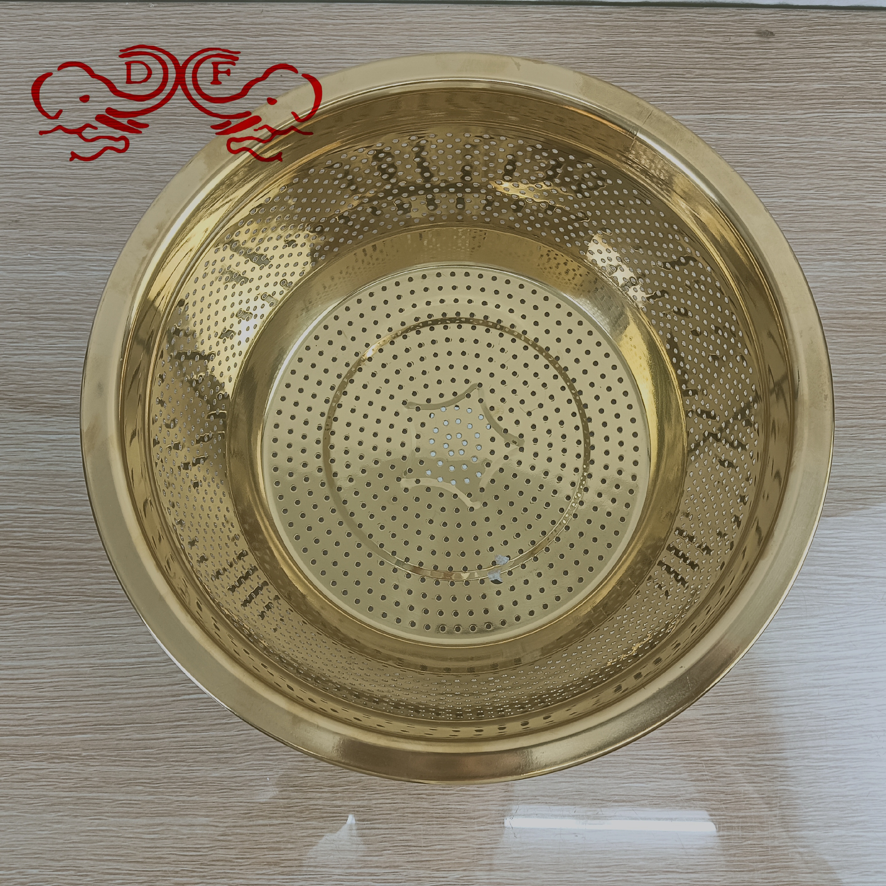 DF88012 stainless steel draining basket, deepened drain basin, vegetable washing basin, rice washing, household kitchen, vegetable filtering basket, rice washing sieve, DF TRADINGHOUSE Specification image