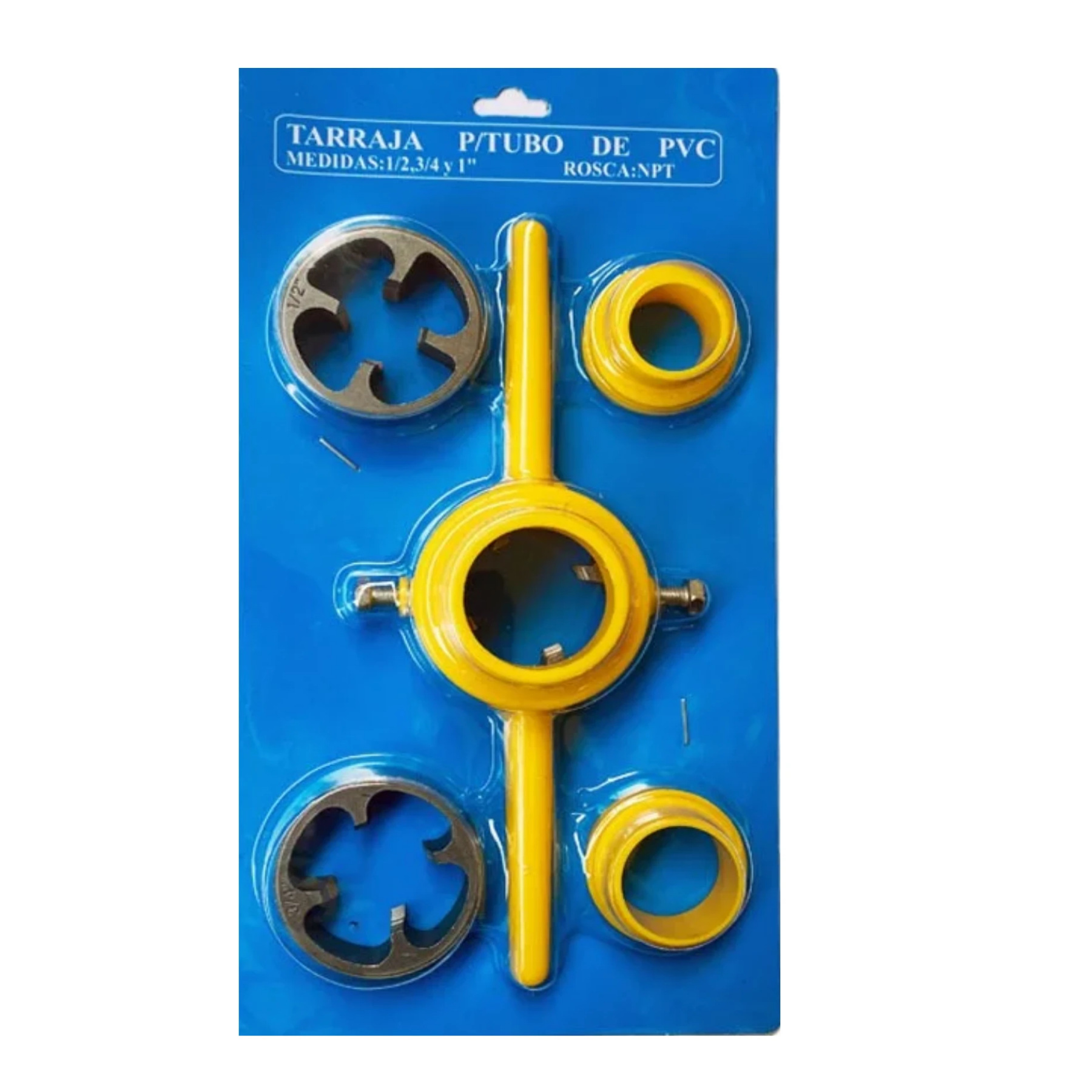 6-piece set of tap water pipe plastic plate teeth for easy threading 1/2 and 3/4 PVC pipe tap plate teeth Item Picture