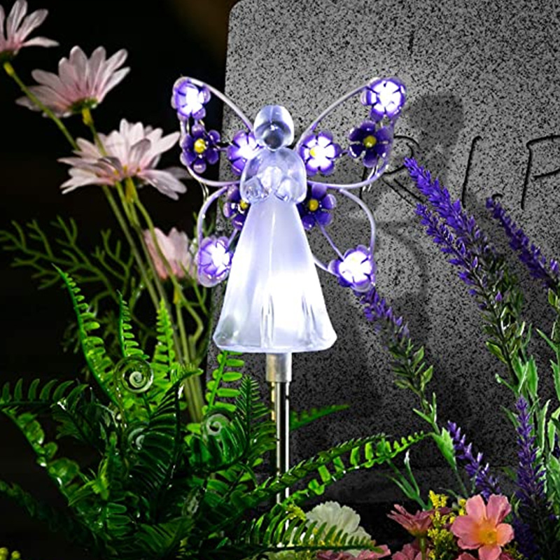 Amazon's new solar-powered Angel Garden light, outdoor decorative angel solar light, courtyard garden ground socket light Application Scenario