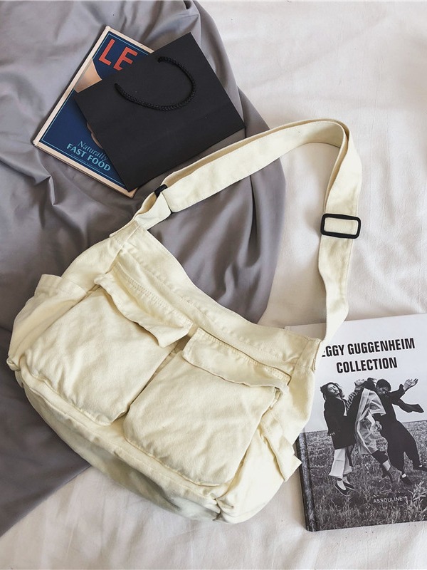 Special offer wholesale crossbody bags, women's artistic youth single-shoulder bags, ins large-capacity work canvas bags, college student backpacks Specification drawing