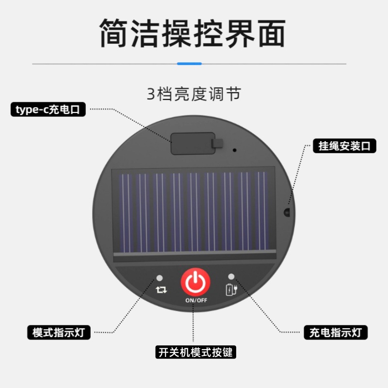 New outdoor horse lamp, solar camping lamp, solar charging LED camping tent, multi-functional atmosphere lamp Application Scenario
