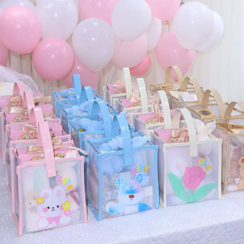 Children's birthday party, baby's one month old, kindergarten activity, jelly souvenir, handbag, storage bag, return gift bag full figure