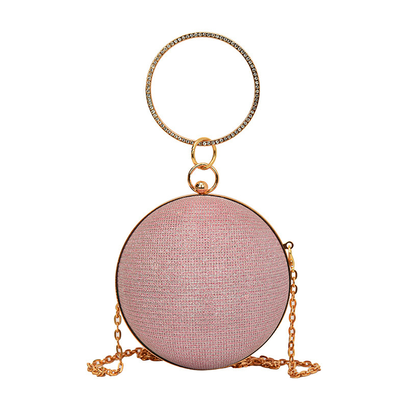 A niche design round ball bag for women, a new high-end hand-held crossbody chain small bag, a dinner bag, and a mini red envelope Item Picture