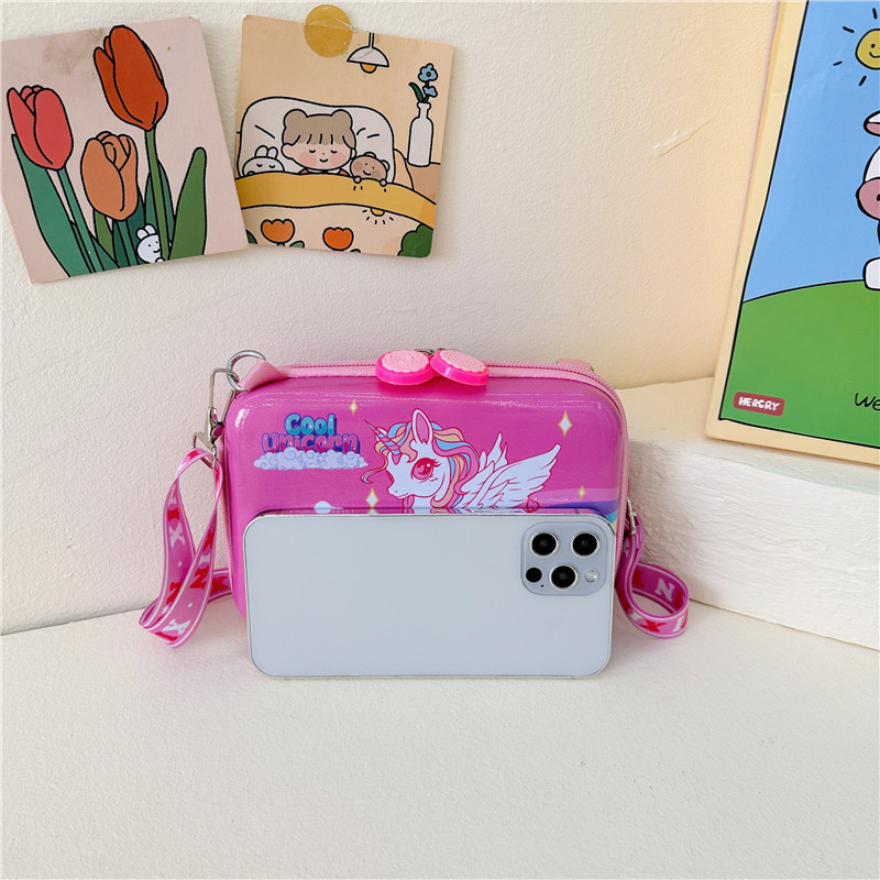 2024 Children's crossbody bag, Princess Elsa side backpack, waist bag, mini mini bag, cartoon cute coin purse, trendy Specification drawing