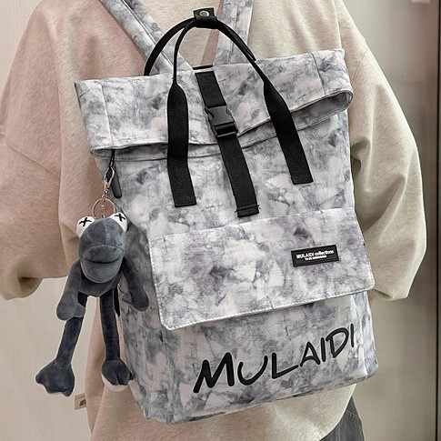 This stylish zipper backpack with a cool and trendy design is suitable for both men and women. It is a computer bag for junior and senior high school students and a commuter style backpack Specification drawing