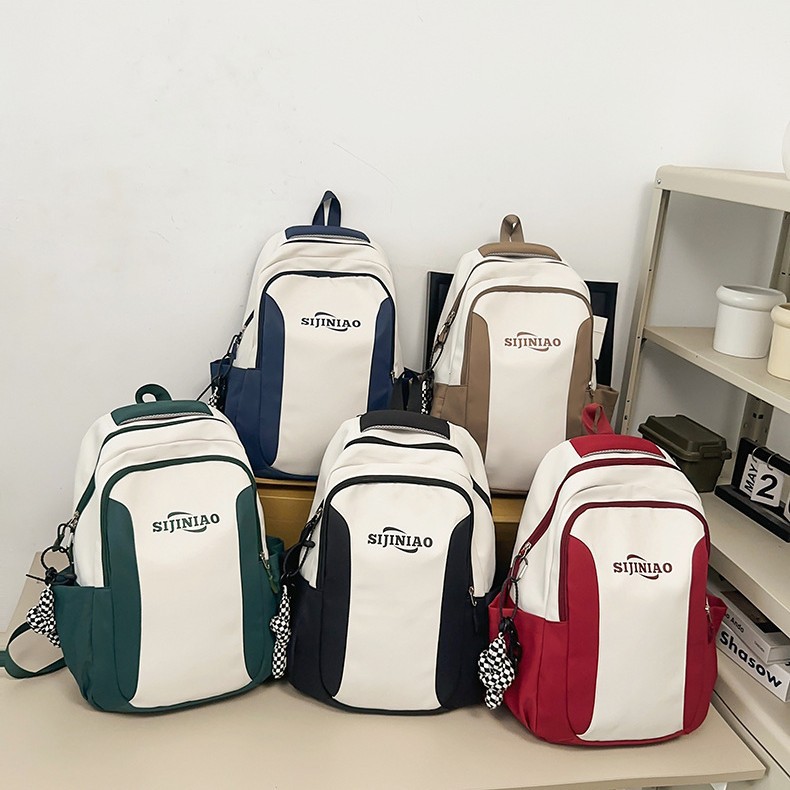 New high school and college student backpack, Korean version large-capacity backpack, fashionable, lightweight and pressure-reducing shoulder bag Specification drawing