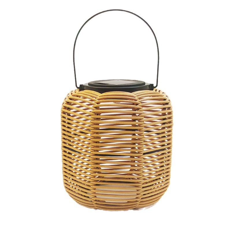New handcrafted rattan solar garden lamp, waterproof led camping garden, garden, dining room and home lighting fixtures Item Picture