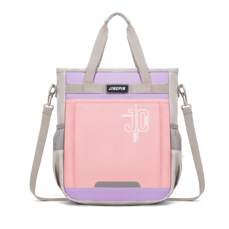 Cross-border British tutoring backpack for primary school students, large capacity tutoring bag, children's color-blocking after-school document bag, book bag Item Picture