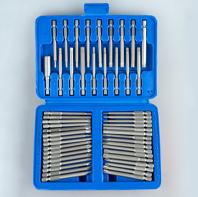 Yunbei Electric Screwdriver set, 50-piece set with irregular cross, straight line, plum blossom, hexagonal U-shaped extension and extended screwdriver bits full figure