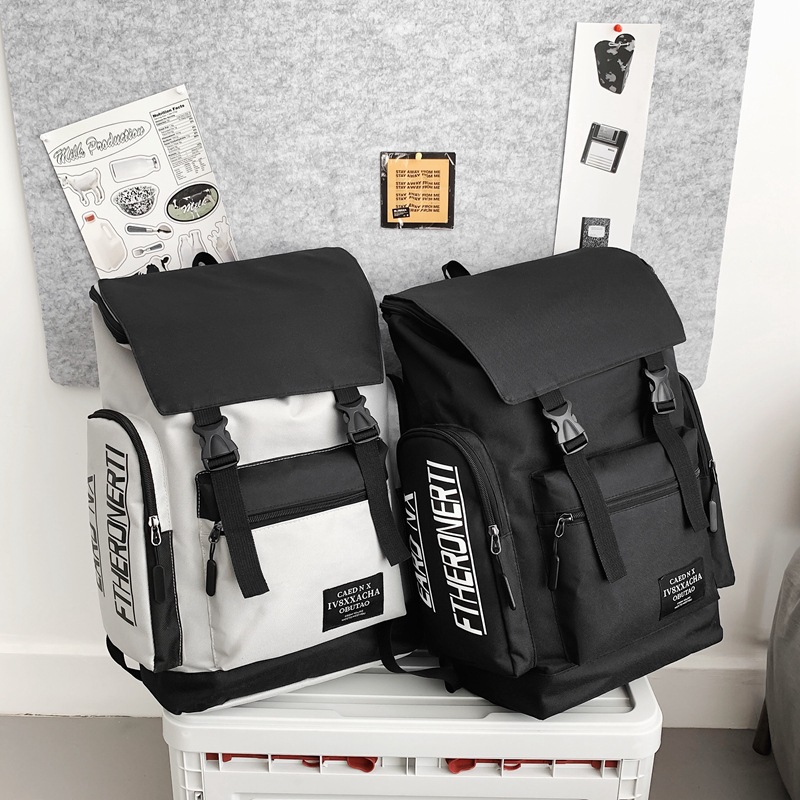 New cross-border school bags, student backpacks, large-capacity trendy brand travel backpacks, casual outdoor men's computer bags Specification drawing
