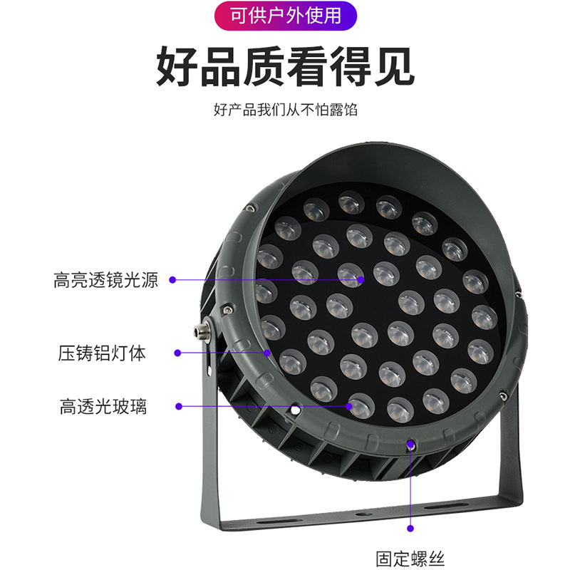 LED outdoor IP66 waterproof floodlights, garden lights, anti-glare floodlights, spotlights, high-power ultra-bright floodlights details Picture