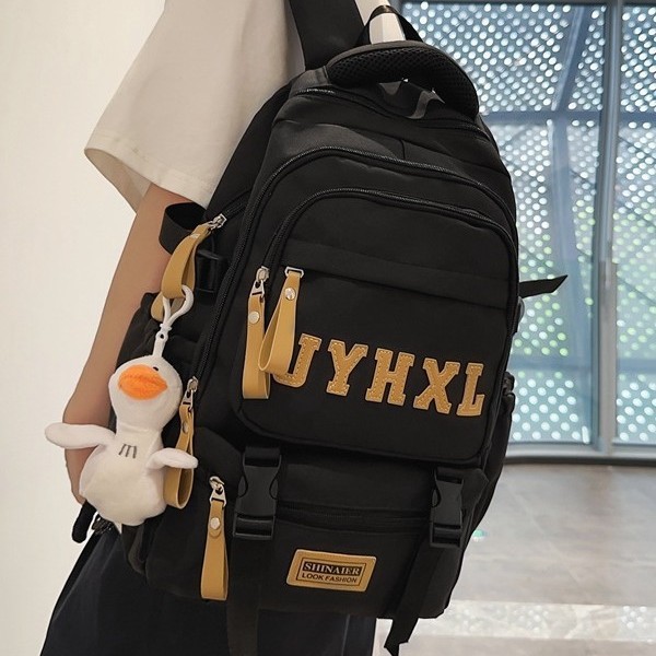Korean vintage style backpack for men, simple high school and college students, campus cultural travel backpack for women, trendy Instagram schoolbag for women Application Scenario