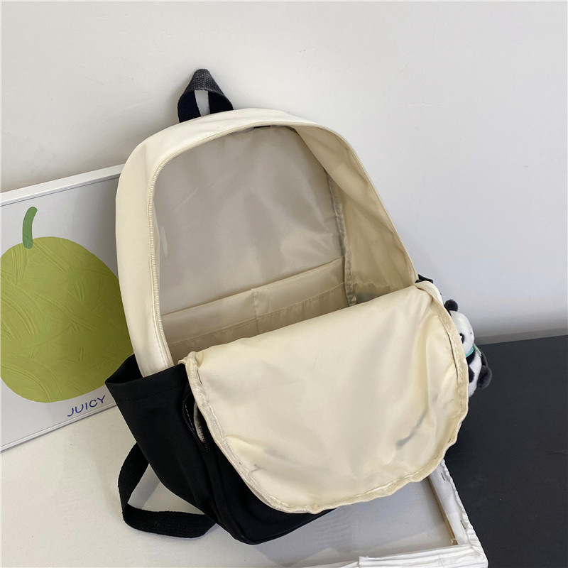 New checkered versatile casual girl backpack, cute cartoon panda schoolbag, girls' primary and junior high school students' backpack Application Scenario