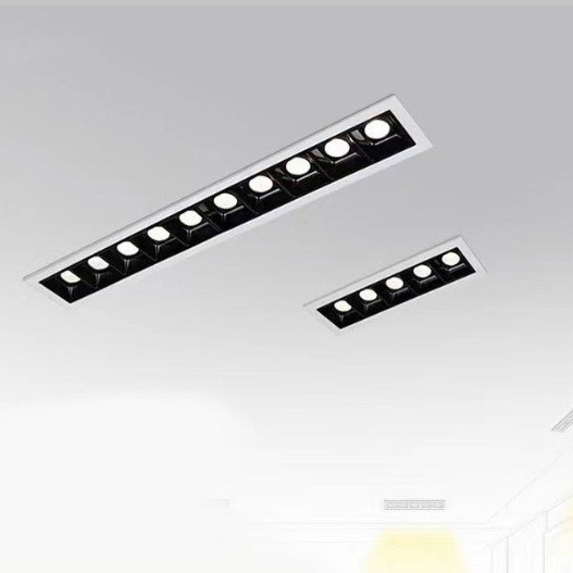 Grille light, led strip light, anti-glare spotlight, home living room, corridor background, no main light details Picture