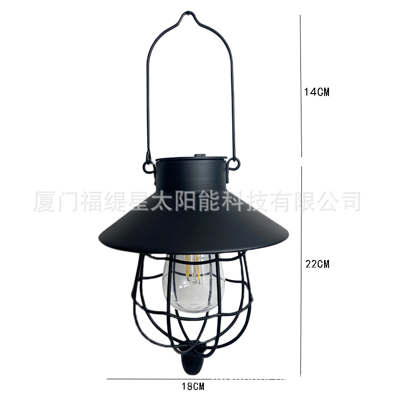 Cross-border outdoor solar courtyard ironwork hanging lamps, outdoor retro balcony decoration, courtyard ironwork tungsten filament lamp manufacturer Application Scenario