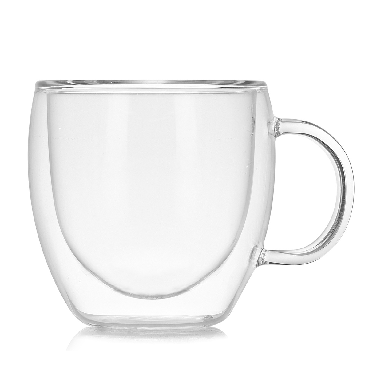 【 Customized LOGO】 Customized event gift water cups, double-layer glass cups, transparent cups with handles, coffee cups Application Scenario